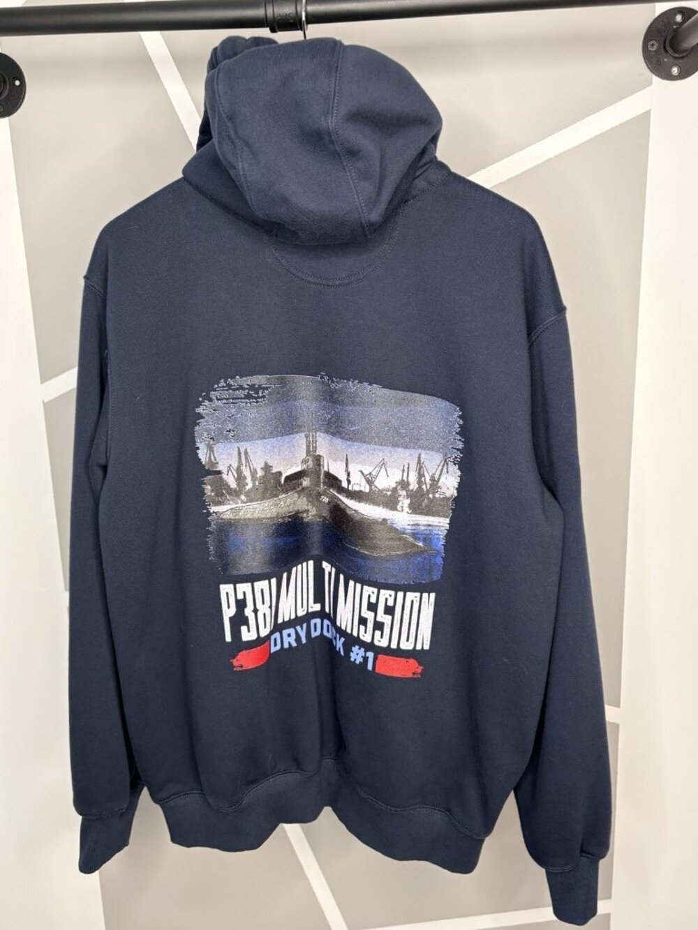 Carhartt Loose Rain Defender Full Zip Sweat Shirt Hooded Blue Mens L Nuclear Sub